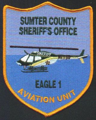 Sumter County Sheriff's Office Aviation Unit
Thanks to EmblemAndPatchSales.com for this scan.
Keywords: florida sheriffs helicopter eagle 1