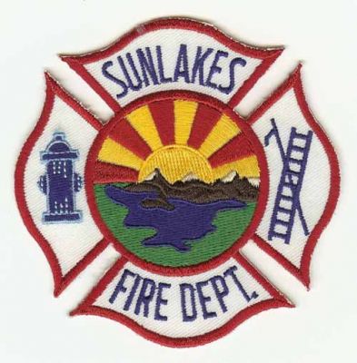 Sun Lakes Fire Department Patch (Arizona)
Thanks to PaulsFirePatches.com for this scan.
Keywords: dept.