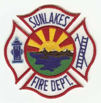 Sun Lakes Fire Department Patch (Arizona)
Thanks to PaulsFirePatches.com for this scan.
Keywords: dept.