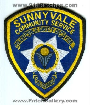 Sunnyvale Public Safety Department Community Service (California)
Scan By: PatchGallery.com
Keywords: dept. dps police fire