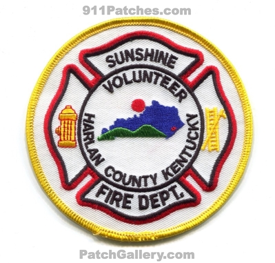 Sunshine Volunteer Fire Department Harlan County Patch (Kentucky)
Scan By: PatchGallery.com
Keywords: vol. dept. co.