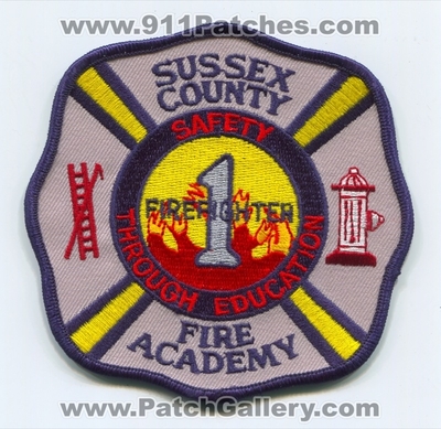 Sussex County Fire Academy Firefighter 1 Patch (New Jersey)
Scan By: PatchGallery.com
Keywords: co. school department dept. safety through education
