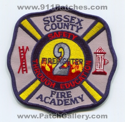 Sussex County Fire Academy Firefighter 2 Patch (New Jersey)
Scan By: PatchGallery.com
Keywords: co. school department dept.