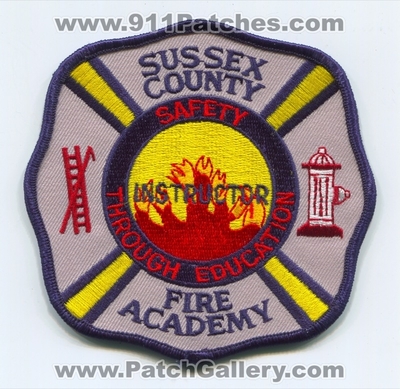 Sussex County Fire Academy Instructor Patch (New Jersey)
Scan By: PatchGallery.com
Keywords: co. school department dept. safety through education