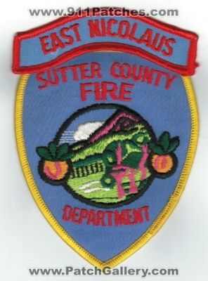 Sutter County Fire Department East Nicolaus (California)
Thanks to Paul Howard for this scan.
Keywords: dept.