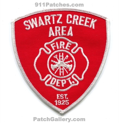 Swartz Creek Area Fire Department Patch (Michigan)
Scan By: PatchGallery.com
Keywords: dept. est. 1925
