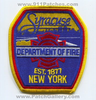 Syracuse Fire Department Patch (New York)
Scan By: PatchGallery.com
Keywords: dept. of est. 1877