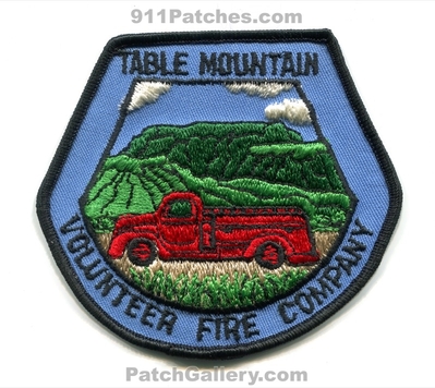 Table Mountain Volunteer Fire Company Patch (California)
Scan By: PatchGallery.com
Keywords: vol. co. department dept.