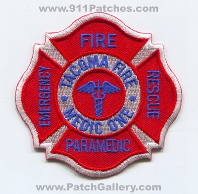 Tacoma Fire Department Paramedic Medic One Patch (Washington)
Scan By: PatchGallery.com
Keywords: dept. 1 emergency rescue