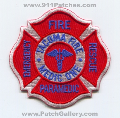 Tacoma Fire Department Paramedic Medic One Patch (Washington)
Scan By: PatchGallery.com
Keywords: dept. 1 emergency rescue