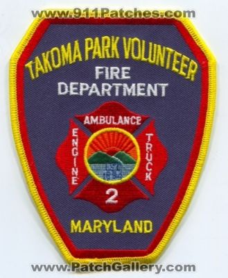 Takoma Park Volunteer Fire Department Patch (Maryland)
Scan By: PatchGallery.com
Keywords: vol. dept. ambulance engine truck company co. station