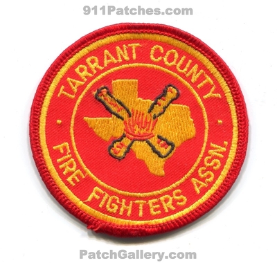 Tarrant County Fire Fighters Association Fire Department Patch (Texas)
Scan By: PatchGallery.com
Keywords: co. firefighters assoc. assn. dept.