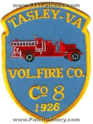 Tasley Volunteer Fire Company 8 (Virginia)
Scan By: PatchGallery.com
Keywords: va vol. co. department dept.