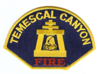 Temescal Canyon Fire
Thanks to PaulsFirePatches.com for this scan.
Keywords: california