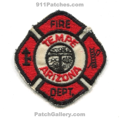 Tempe Fire Department Patch (Arizona) (Hat Size)
Scan By: PatchGallery.com
Keywords: dept.