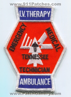 Tennessee State Emergency Medical Technician EMT Ambulance IV Therapy EMS Patch (Tennessee)
Scan By: PatchGallery.com
Keywords: certified e.m.t. i.v. e.m.s.