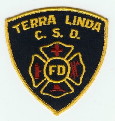 Terra Linda FD
Thanks to PaulsFirePatches.com for this scan.
Keywords: california fire department csd