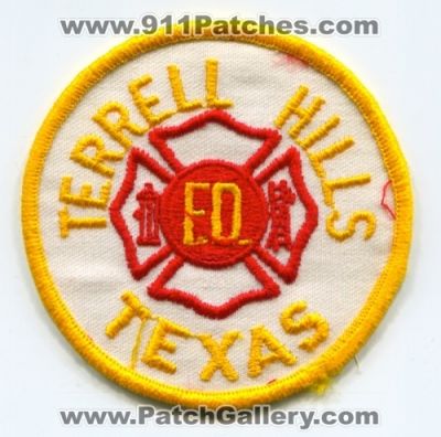 Terrell Hills Fire Department (Texas)
Scan By: PatchGallery.com
Keywords: dept. f.d.