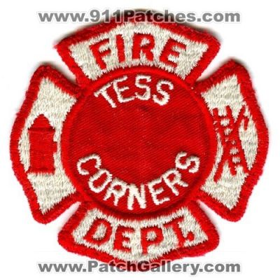 Tess Corners Fire Department (Wisconsin)
Scan By: PatchGallery.com 
Keywords: dept.