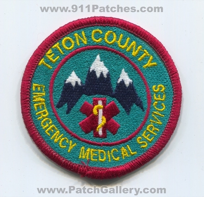 Teton County Emergency Medical Services EMS Patch (UNKNOWN STATE) Idaho? Wyoming?
Scan By: PatchGallery.com
Keywords: co. ambulance emt paramedic