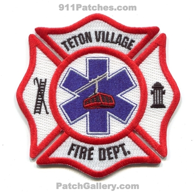 Teton Village Fire Department Patch (Wyoming)
Scan By: PatchGallery.com
[b]Patch Made By: 911Patches.com[/b]
Keywords: dept.