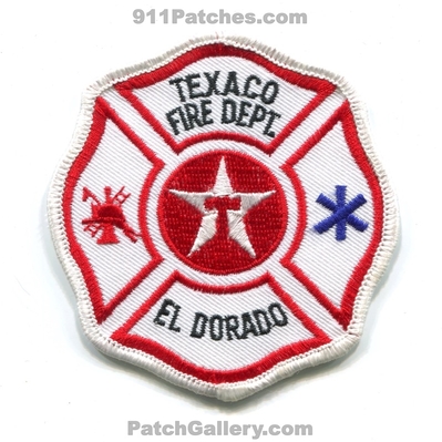 Texaco El Dorado Plant Fire Department Patch (Kansas)
Scan By: PatchGallery.com
Keywords: eldorado dept. oil gas petroleum industrial ert hazmat haz-mat