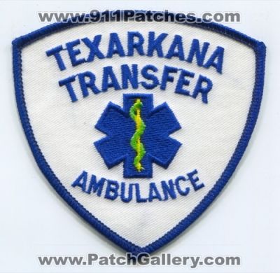 Texarkana Transfer Ambulance Patch (Arkansas) (Texas)
Scan By: PatchGallery.com
Keywords: ems