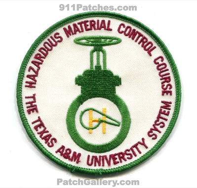 Texas A&M University Hazardous Materials Control Course Patch (Texas)
Scan By: PatchGallery.com
Keywords: the am aandm haz-mat hazmat system