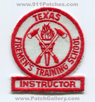 Texas Firemens Training School Instructor Fire Patch (Texas)
Scan By: PatchGallery.com
Keywords: academy teex
