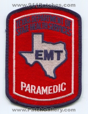 Texas Department of State Health Services EMT Paramedic EMS Patch (Texas)
Scan By: PatchGallery.com
Keywords: Dept. Certified Emergency Medical Technician Ambulance