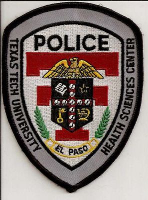 Texas Tech University Health Sciences Center Police
Thanks to EmblemAndPatchSales.com for this scan.
