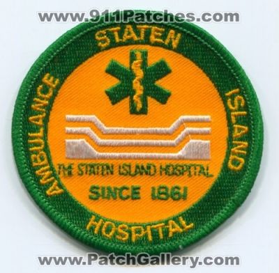 The Staten Island Hospital Ambulance Patch (New York)
Scan By: PatchGallery.com
Keywords: ems