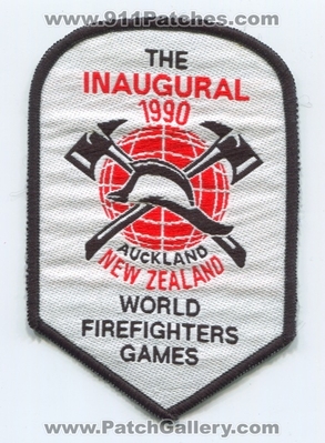 World Firefighters Games Inaugural 1990 Auckland Patch (New Zealand)
Scan By: PatchGallery.com
Keywords: the fire department dept.