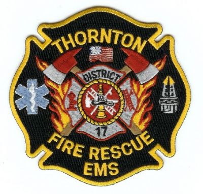 Thornton Fire Rescue District 17
Thanks to PaulsFirePatches.com for this scan.
Keywords: california