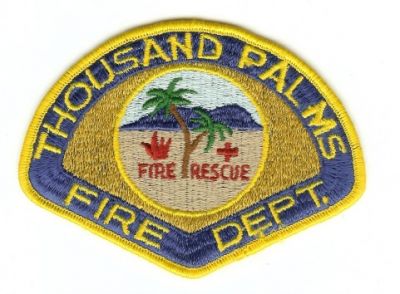 Thousand Palms Fire Dept
Thanks to PaulsFirePatches.com for this scan.
Keywords: california department