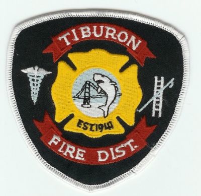Tiburon Fire Dist
Thanks to PaulsFirePatches.com for this scan.
Keywords: california district