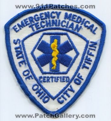 Tiffin Emergency Medical Technician EMT Patch (Ohio)
Scan By: PatchGallery.com
Keywords: ems state of city certified