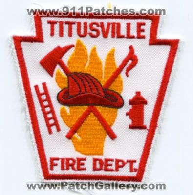 Titusville Fire Department Patch (Pennsylvania)
Scan By: PatchGallery.com
Keywords: dept.