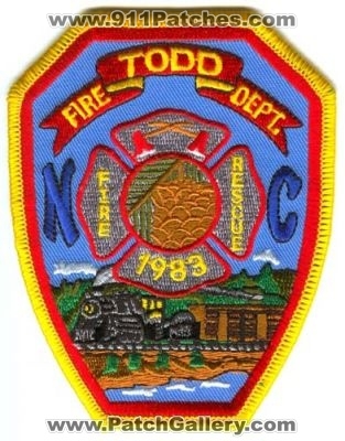 Todd Fire Rescue Department Patch (North Carolina)
Scan By: PatchGallery.com
Keywords: dept. nc