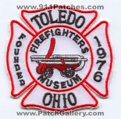 Toledo Firefighters Museum Patch (Ohio)
Scan By: PatchGallery.com
Keywords: founded 1976