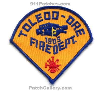 Toledo Fire Department Patch (Oregon)
Scan By: PatchGallery.com
Keywords: dept. 1905