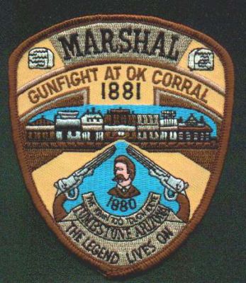 Tombstone Marshal
Thanks to EmblemAndPatchSales.com for this scan.
Keywords: arizona