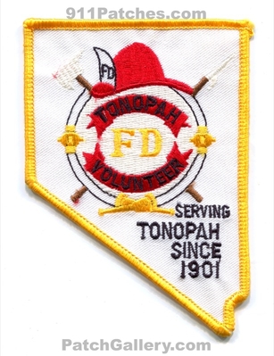 Tonopah Volunteer Fire Department Patch (Nevada)
Scan By: PatchGallery.com
Keywords: vol. dept. fd serving since 1901