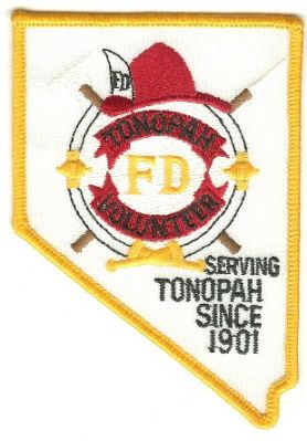 Tonopah Volunteer FD
Thanks to PaulsFirePatches.com for this scan.
Keywords: nevada fire department