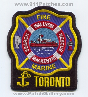 Toronto Fire Department Marine Search Rescue Fireboat Patch (Canada ON)
Scan By: PatchGallery.com
Keywords: Dept. SAR Fire Boat Company Co. Station WM Lyon MacKenzie