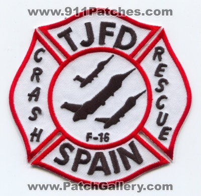 Torrejon Air Base Fire Department Crash Rescue Patch (Spain)
Scan By: PatchGallery.com
Keywords: ab dept. cfr arff aircraft airport firefighter firefighting tjfd f-16 military