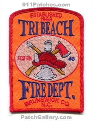Tri-Beach Fire Department Station 8 Brunswick County Patch (North Carolina)
Scan By: PatchGallery.com
Keywords: dept. #8 co. established 1968