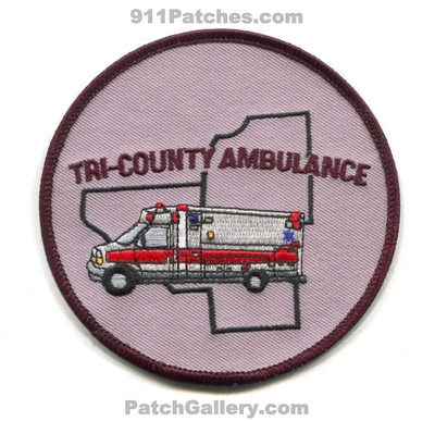 Tri-County Ambulance EMS Patch (UNKNOWN STATE)
Scan By: PatchGallery.com
Keywords: emt paramedic