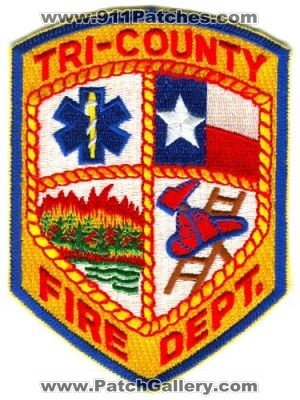 Tri-County Fire Department Patch (Texas)
Scan By: PatchGallery.com
Keywords: tri county co. dept.