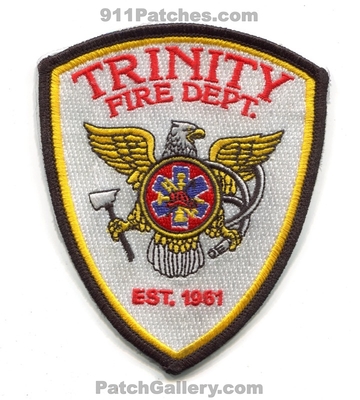 Trinity Fire Department Patch (North Carolina)
Scan By: PatchGallery.com
Keywords: dept. est. 1961